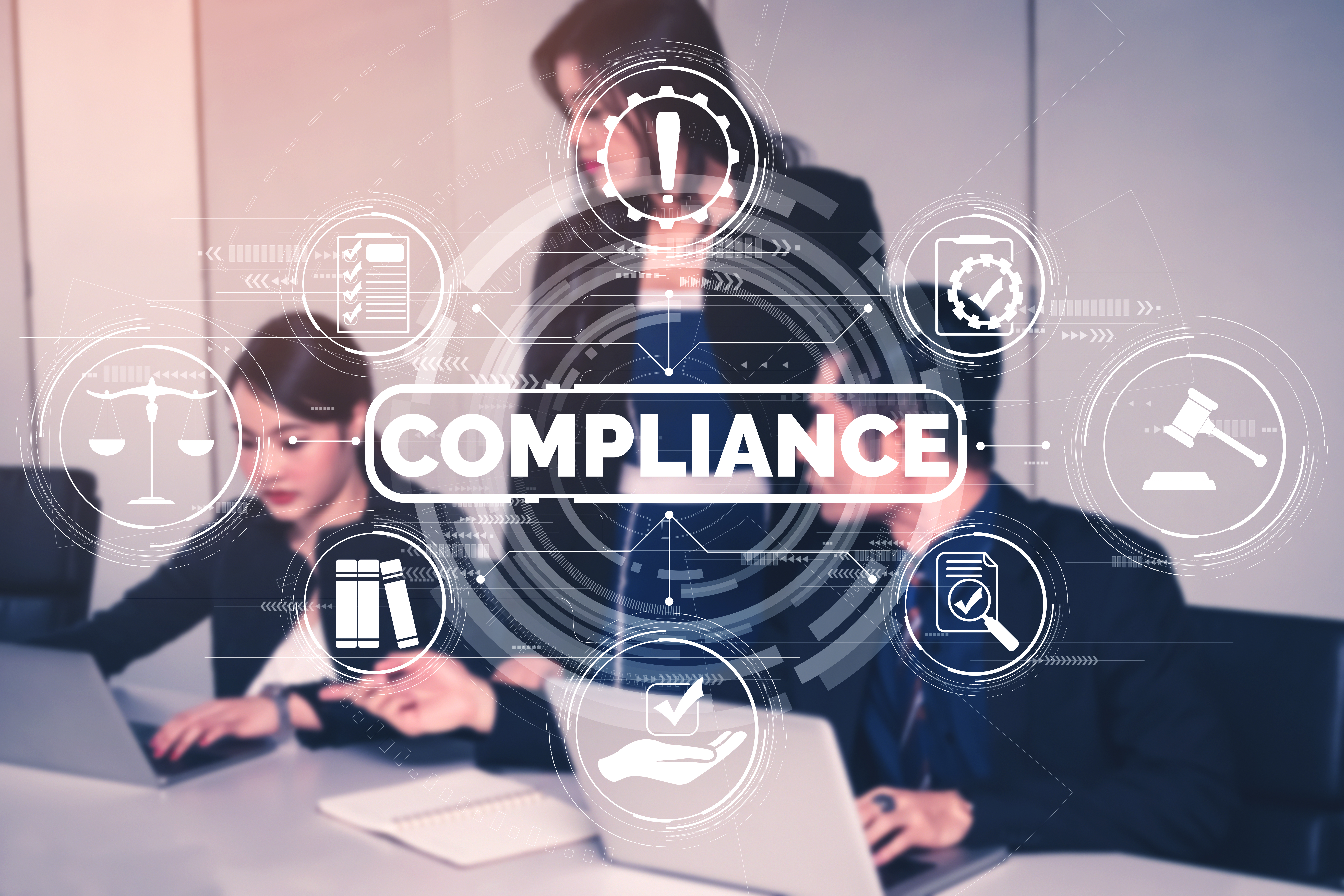 Compliance Rule Law And Regulation Graphic Interface For Business Quality Policy